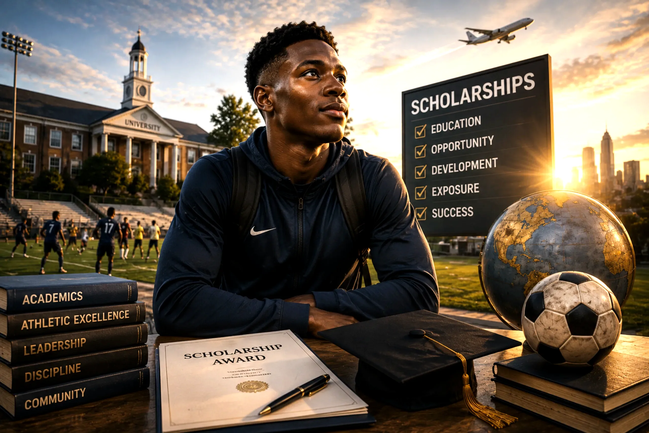 Student-athlete earning a sports scholarship that opens opportunities for education, athletic development, and international success.